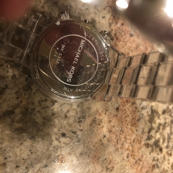 Michael Kors watch- silver/diamonds clear strap - Picture 6 of 8